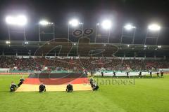 EM-Qualifikation - Fußball - Länderspiel - U21 - Deutschland - Norwegen - Einmarsch Beginn Choreographie Kinder Fahnen