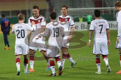U21 - Länderspiel - Deutschland - Niederlande - Max Meyer erzielt das 3:0 für Deutschland, Tor Jubel 5 Niklas Süle, 19 Amin Younes