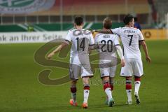 U21 - Länderspiel - Deutschland - Niederlande - Max Meyer stürmt nach vorne und erzielt das 3:0 für Deutschland, Tor Jubel, 14 Julian Korb, 7 Leonardo Bittencourt