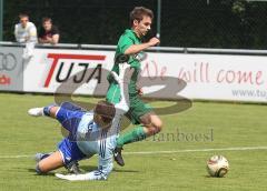 FC Gerolfing - TSV 1880 Wasserburg 5:2 - Tobias Hofmeister umgeht den Torwart Dominik Süßmeiser und erzielt den Ausgleich 1:1