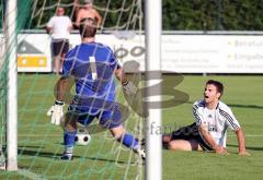 Bezirksoberliga - FC Gerolfing - SV Erlbach - Tobias Hofmeister scheitert am Torwart