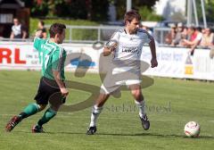 Landesliga - FC Gerolfing - BCF Wolfratshausen - links Tobias Hofmeister und rechts Christian Linder