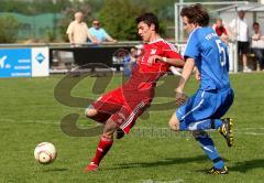 VfB Friedrichshofen - TSV Mailing - links Benjamin Anikin zieht ab und rechts Christian Rapp (VfB) kommt zu spät, Tor für Friedrichshofen 1:0