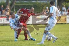 VfB Friedrichshofen - 1860 München - Freundschaftsspiel - Soner Ozgül hier im Kampf um den Ball mit den Löwen rechts Ghvinianidze Mate