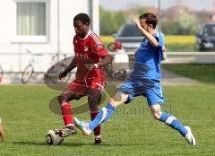 VfB Friedrichshofen - TSV Mailing - links Spielertrainer George Mbwando und links Tobias Neugebauer