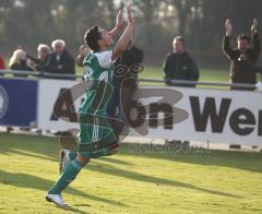 FC Gerolfing - SC Fürstenfeldbruck - Siegtor in der letzten Minute Emin Ismaili jubelt