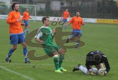 SV Machning - Kirchheimer SC 3:2 - mitte Rene Titan scheitert am Torwart von Kirchheim