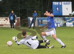 TSV Oberhaunstadt - TSV Jetzendorf - rechts Alexander Lehmeier scheitert am Torwart Christoph Morber