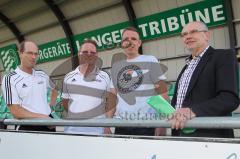 FC Gerolfing - Trainervorstellung für Saison 2012/2013 - Torsten Holm - von links Abteilungsleiter Hans Reuther, Co-Trainer Uwe Weinrich, Torsten Holm, Hans Achhammer