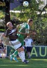 SV Manching - VfR Garching - rechts Marcel Fuhrmann Kopfballduell