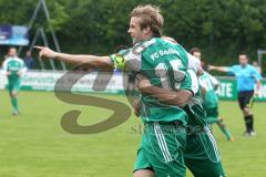 FC Gerolfing - 1.FC Miesbach - Steffen Schneider stürmt in den ersten Minuten aufs Tor und erzeilt das 1:0 - Jubel