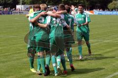 FC Gerolfing - SpVgg Feldmoching-Tor zum 1:0 durch Steffen Schneider-Jubel-Foto: Jürgen Meyer