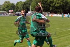 FC Gerolfing - SpVgg Feldmoching-Tor zum 1:0 durch Steffen Schneider-Jubel-Foto: Jürgen Meyer