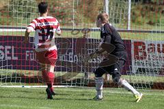 TSV Kösching - VfB Eichstätt II - in der 1. Minute Giusepee Di Terlizzi mit dem Tor für Kösching nach Abpraller, Torwart Max Dörfler hat keine Chance