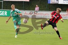 FC Gerolfing gegen SV Raisting Landesliga Süd-West Redl Norbert mit Schuss aufs Tor- Foto: Jürgen Meyer