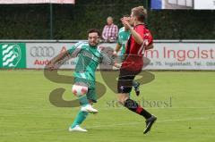 FC Gerolfing gegen SV Raisting Landesliga Süd-West Keskin Onur mit einem versuchten Heber - Foto: Jürgen Meyer