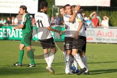 Landesliga - FC Gerolfing - SV Manching  1:1 - Steffen Schneider trifft zum Ausgleich Elfmeter, Tor Jubel