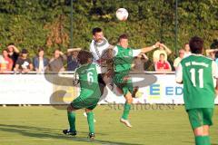 Landesliga - FC Gerolfing - SV Manching  1:1 - Kampf am Tor, links Oguz Cenker und rechts Mehmet Özler (beide SV)