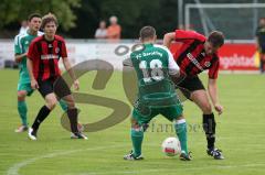 FC Gerolfing gegen SV Raisting Landesliga Süd-West Hoffmann Stefan wird getunnelt - Foto: Jürgen Meyer