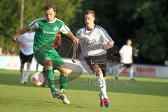 Landesliga - FC Gerolfing - SV Manching  1:1 - links Manuel Mayer (SV) rechts Daniel Schachtner