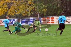 Daniel Schachtner erzielt das 1:0 für Gerolfing. Foto: Adalbert Michalik