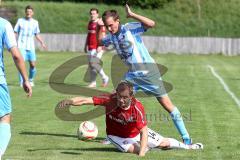 Kreisklasse II - SV Zuchering - TSV Rohrbach II - Sven Theuerkauf (rot SV Zuchering) vorne wird von Sascha Kleinbach (TSV) gefoult