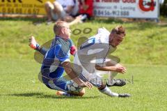 FC Hepberg gegen TSV Ober/Unterhaunstadt - Kobold Maximilian (weiß) wird gefoult - Foto: Jürgen Meyer