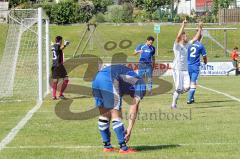 FC Hepberg gegen TSV Ober/Unterhaunstadt - Krieschey Patrick mit Jubel über seinen 2.Treffer - Foto: Jürgen Meyer