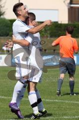 FC Hepberg gegen TSV Ober/Unterhaunstadt - Krieschey Patrick mit Jubel über seinen 2.Treffer - Foto: Jürgen Meyer