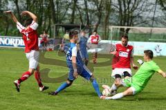 Kreisliga - TSV Ober/Unterhaunstadt - FC Sandersdorf - Krieschey Patrick (blau Ober/Unterhaunstadt) - Foto: Jürgen Meyer