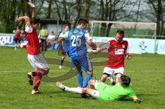 Kreisliga - TSV Ober/Unterhaunstadt - FC Sandersdorf - Krieschey Patrick (blau Ober/Unterhaunstadt) - Foto: Jürgen Meyer