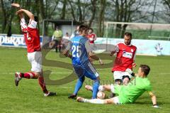 Kreisliga - TSV Ober/Unterhaunstadt - FC Sandersdorf - Krieschey Patrick (blau Ober/Unterhaunstadt) - Foto: Jürgen Meyer