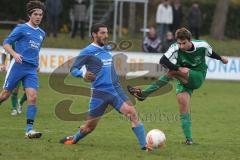 Landesliga - SV Manching - TSV Bobingen - Tobias Hofmeister zieht ab, Abpraller am Gegner und Antonino Giordano erzielt das 1:0