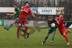 Landesliga Südwest - FC Gerolfing - TSG Thannhausen - links Steffen Schneider köpft zum Tor rechts Florian Pilat