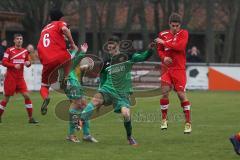 Landesliga Südwest - FC Gerolfing - TSG Thannhausen - links Daniel Schachtner in der Mitte