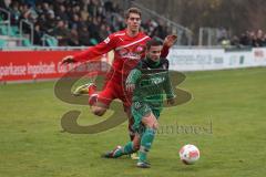 Landesliga Südwest - FC Gerolfing - TSG Thannhausen - Zweikampf vorne Stefan Schauer