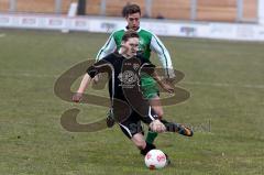 SV Manching - SpVgg Kaufbeuren -  Buchard Fabian einen Schritt zu spät - Foto: Juergen Meyer