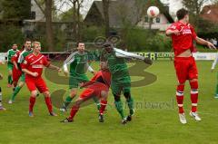 Landesliga SV Manching - TSG Thannhausen  - Hogmeni Wohayo reißt seinen Gegenspieler zu Boden - Foto: Jürgen Meyer