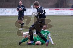 SV Manching - SpVgg Kaufbeuren -  Schmidbauer (schwarz Kaufbeuren) einen Schritt zu spt - Foto: Juergen Meyer