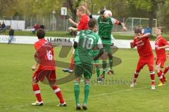 Landesliga SV Manching - TSG Thannhausen  - Dmitrovic Aleksander (grün Manching) beim Kopfball - Foto: Jürgen Meyer
