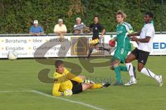Verbandspokal - FC Gerolfing - BC Aichach - Steffen Schneider scheitert knapp an Torwart Michael Lutz
