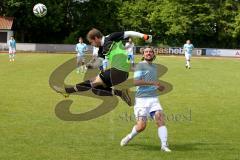 Kreisliga - DJK Ingolstadt - FC Hepberg - Van der Berg Jan (#2 blau DJK Ingolstadt) - Drotleff Marco (Torwart FC Hepberg) - Foto: Jürgen Meyer