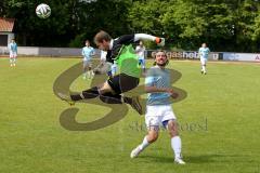 Kreisliga - DJK Ingolstadt - FC Hepberg - Van der Berg Jan (#2 blau DJK Ingolstadt) - Drotleff Marco (Torwart FC Hepberg) - Foto: Jürgen Meyer