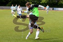 Kreisliga - DJK Ingolstadt - FC Hepberg - Van der Berg Jan (#2 blau DJK Ingolstadt) - Drotleff Marco (Torwart FC Hepberg) - Foto: Jürgen Meyer