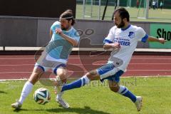 Kreisliga - DJK Ingolstadt - FC Hepberg - Van der Berg Jan (#2 blau DJK Ingolstadt) - Akedeniz Ömer (Hepberg weiss) - Foto: Jürgen Meyer