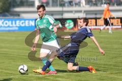 Fußball Regional - Kreisklasse - FC Gerolfing II - DJK Enkering - links Wlad Beiz (FCG) wird unsanft gestoppt