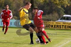 FC Wackerstein-Dünzing - Türk.SV Ingolstadt  - Pfaller Florian (gelb Wackerstein) Soysal Semih (rot Türkisch) - Foto: Jürgen Meyer