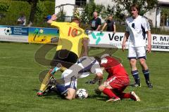 Kreisklasse - TSV Lichtenau - TV Münchsmünster - Mattes Stefan (#10 Lichtenau) - Steinlechner Sebastian (#4 Münchsmünster) - Schemmel Markus (Torwart Münchsmünster) - Foto: Jürgen Meyer