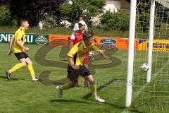 Kreisklasse - TSV Lichtenau - TV Münchsmünster - Graswald Manuell (gelb Lichtenau) beim Treffer zum 1:0 - Schemmel Markus (Torwart Münchsmünster) - Foto: Jürgen Meyer