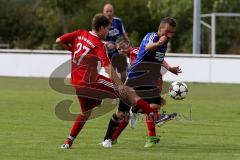 Kreisklasse - VFB Friedrichshofen - TSV Großmehring - Reutlinger Tobias (#27 Friedrichshofen) - Hoffmann Stefan (blau Großmehring) - Foto: Jürgen Meyer